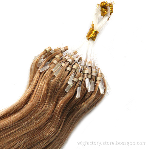 Wholesale price microlink hair extensions,virgin human extensions hair,micro links hair extensions 100% human hair
